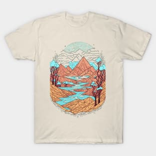 Geometric landscape T-Shirt